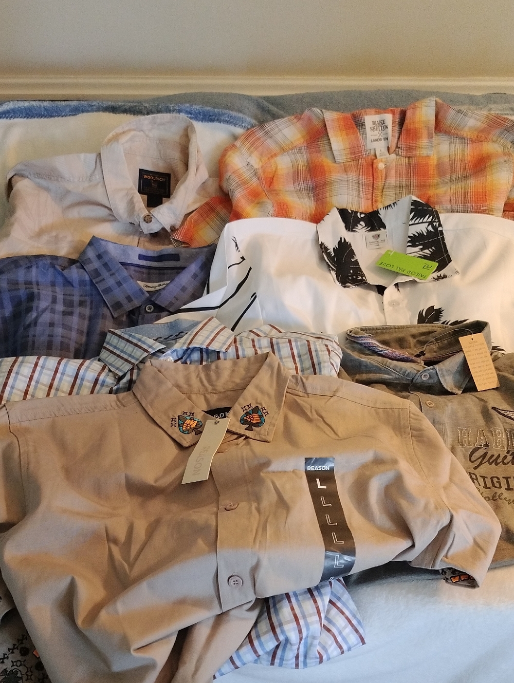 Robert Graham Reason Tommy Bahama Hard Rock Tailor Pal Button Up Shirt Lot L-XXL
